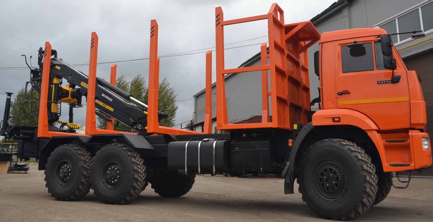 Сортиментовоз КАМАЗ 43118 с КМУ Велмаш ВМ10-97С