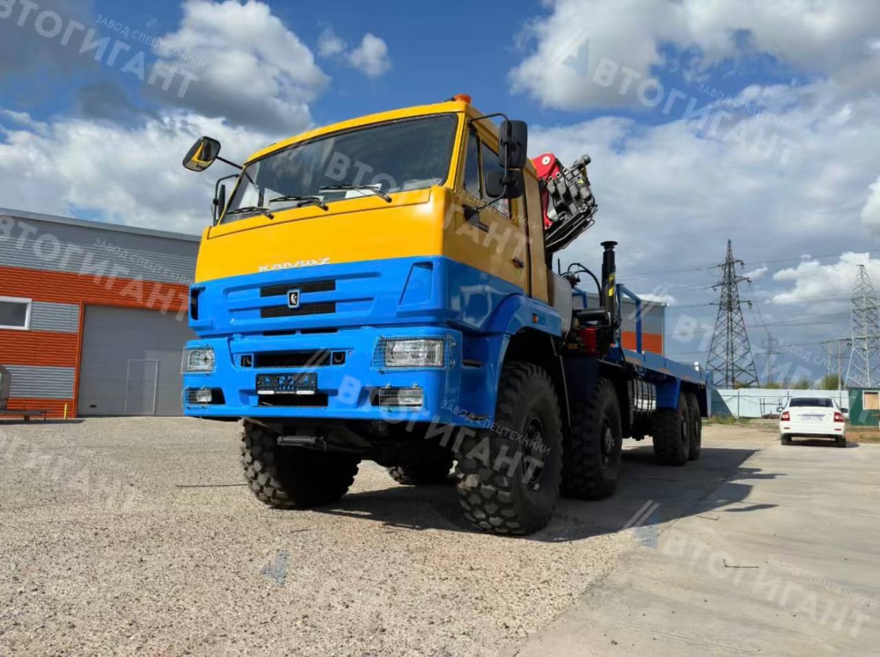 Автомобиль специальный для транспортировки блока манифольдов на шасси КАМАЗ 6560-53